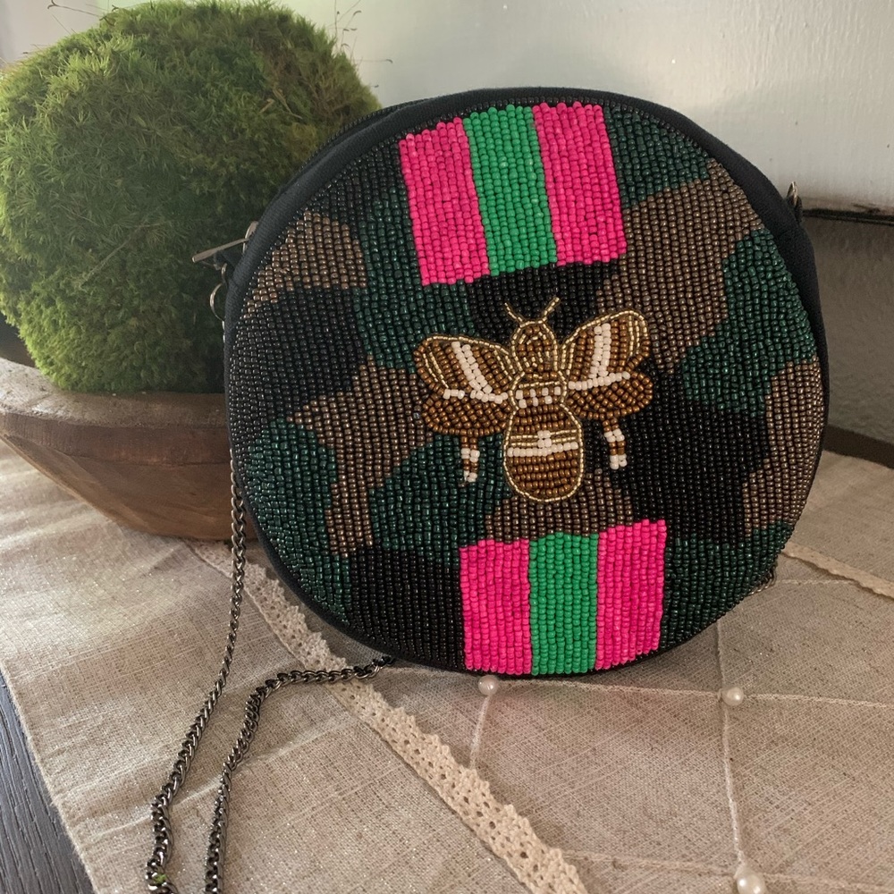 COPY - Round Beaded Camo Bee Sling